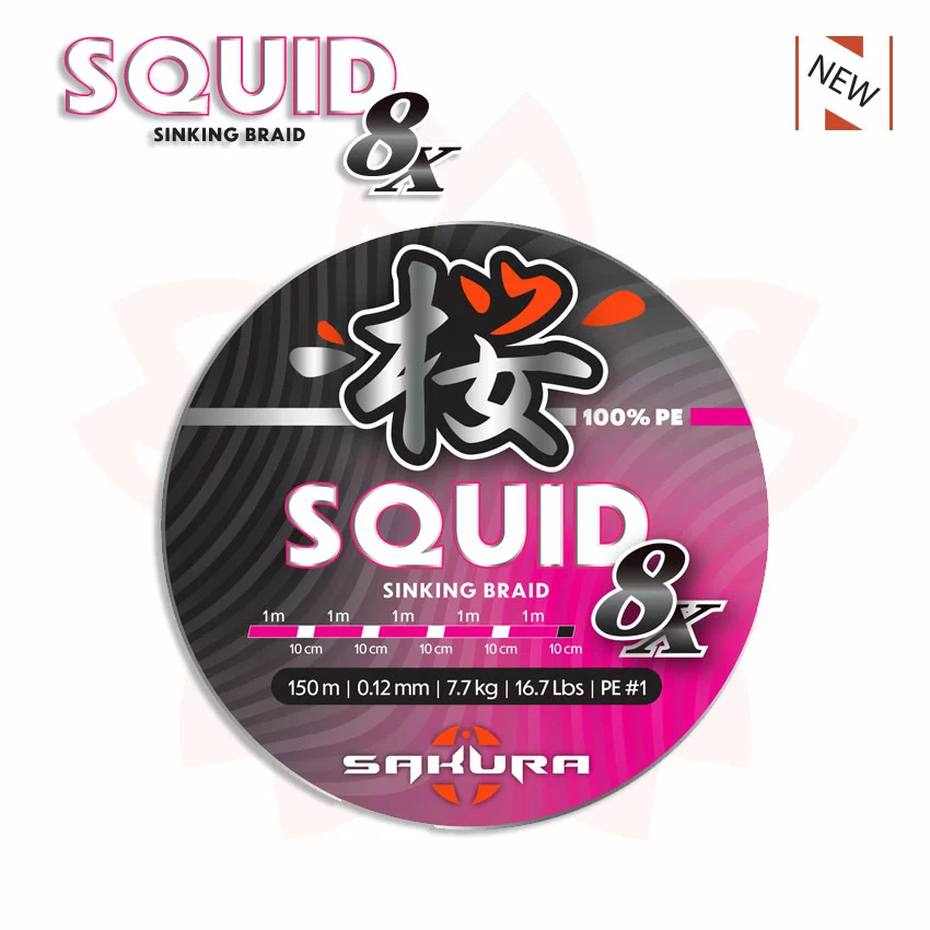 Sakura Squid 8x Pink 150m, 0,20mm (14,2kg) - Afbeelding 2