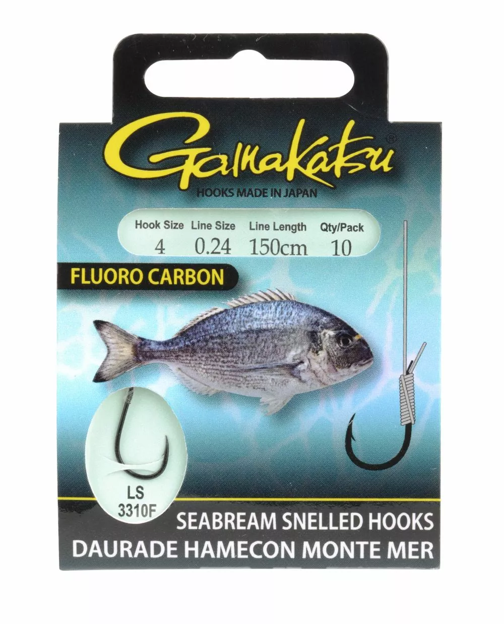 Gamakatsu Booklet Seabream LS-3310 #4 - 0.26mm (10 Stuks)