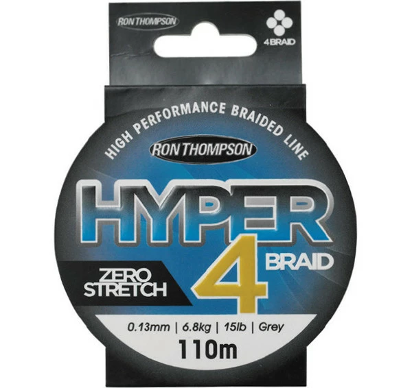 Ron Thompson Hyper 4-Braid 110m 0.20mm 9.9kg-22lb Grey - Afbeelding 3