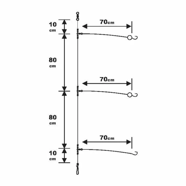 Sunset BDL Surfcasting RS Competition Special Mullet Fluorocarbon Rig