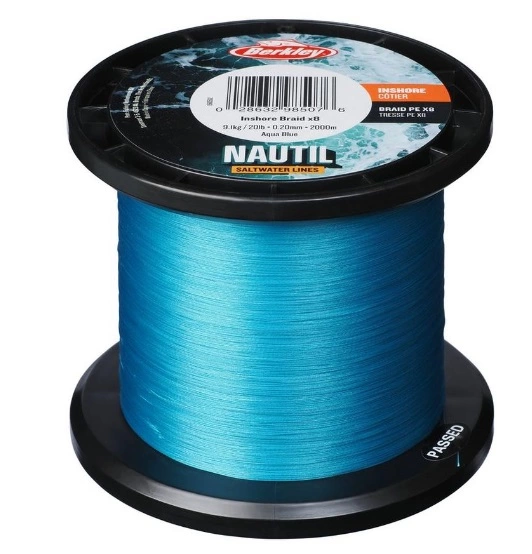 Berkley NAUTIL Braidx8 150m AquaBlue 0,30mm (40lb/18,1kg) - Afbeelding 4