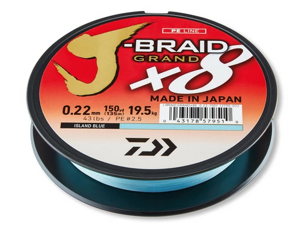 Daiwa J-Braid Grand X8E 0.16mm 10kg 135m IB - Afbeelding 2