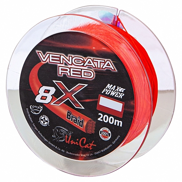 Unicat Vencata Red 8X Braid 200 Mtr 0,60mm